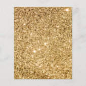 Budget Butterfly Gold Babydusche per Mail Einladun (Rückseite)