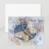 Budget Butterfly Wedding Bridal White Gold (Vorne/Hinten)