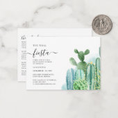 Budget Cacti Bachelorette Wochenende mit Ausflug Mitteilungskarte (Vorderseite/Rückseite Beispiel)