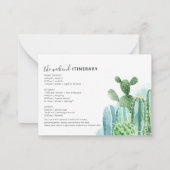 Budget Cacti Bachelorette Wochenende mit Ausflug Mitteilungskarte (Rückseite)