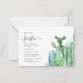 Budget Cacti Bachelorette Wochenende mit Ausflug Mitteilungskarte (Vorderseite)