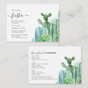 Budget Cacti Bachelorette Wochenende mit Ausflug Mitteilungskarte