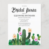 Budget Cacti Blume Bridal Fiesta Einladung (Vorderseite)