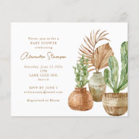 Budget Cactus Pampas Kinderdusche Einladung
