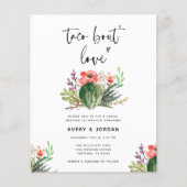 Budget Cactus Taco Bout Liebe Einladung Hochzeit Flyer (Vorne)