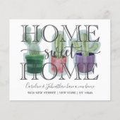 Budget Cactus Watercolor Neue Zuhause Ankündigung (Vorderseite)