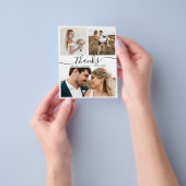 Budget Calligraphy Collage Wedding Danke Flyer (Gruppe)