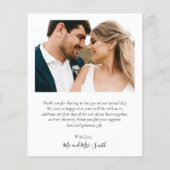 Budget Calligraphy Collage Wedding Danke Flyer (Hinten)