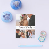 Budget Calligraphy Collage Wedding Vielen Dank Flyer (Einzeln)