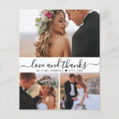 Budget Calligraphy Collage Wedding Vielen Dank Flyer (Vorne)