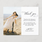 Budget Calligraphy Foto Wedding Vielen Dank Flyer (Vorne)