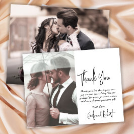 Budget Calligraphy Foto Wedding Vielen Dank Flyer