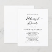 Budget Calligraphy Hochzeitsprobe-Abendessen-Einla (Vorne/Hinten)