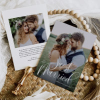 Budget Calligraphy Just Married Wedding Foto