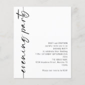Budget Calligraphy QR Wedding Abend Party Gäste (Vorderseite)