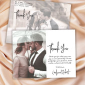 Budget Calligraphy Script Foto Wedding Vielen Dank Postkarte