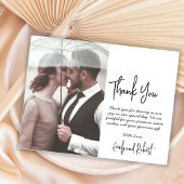 Budget Calligraphy Script Foto Wedding Vielen Dank Postkarte
