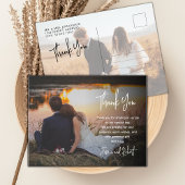 Budget Calligraphy Script Foto Wedding Vielen Dank Postkarte