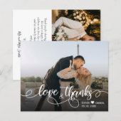 Budget Calligraphy Script Wedding Foto Vielen Dank (Vorne/Hinten)