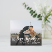 Budget Calligraphy Script Wedding Foto Vielen Dank (Stehend Vorderseite)