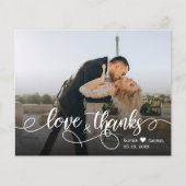 Budget Calligraphy Script Wedding Foto Vielen Dank (Vorderseite)