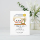 Budget Camper Desert Girl Baby Dusche Einladung (Stehend Vorderseite)