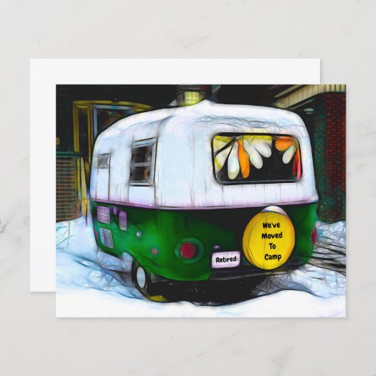 Budget Camper Retro Vintage Bewegung mühelos (Vorne/Hinten)