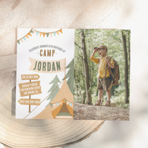 Budget Camping Outdoor Junge Foto Geburtstagsfeier