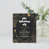 Budget Celestial Black Gold Wedding (Stehend Vorderseite)