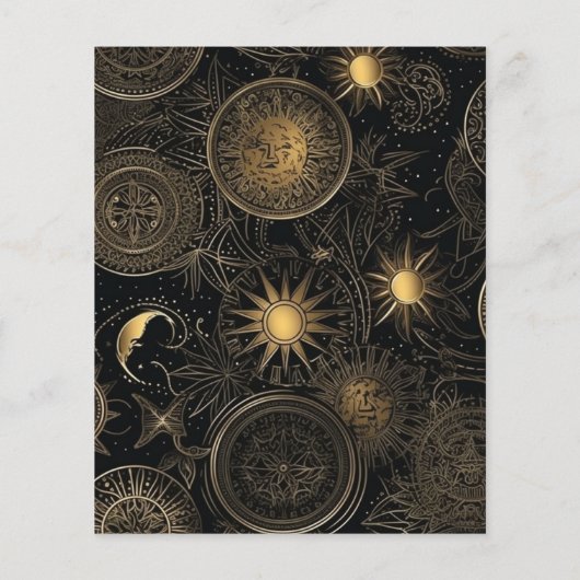 Budget Celestial Black Gold Wedding (Rückseite)