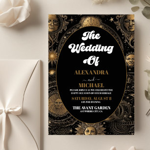 Budget Celestial Black Gold Wedding