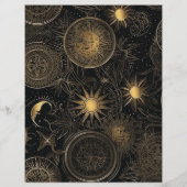 Budget Celestial Black Gold Wedding Flyer (Hinten)