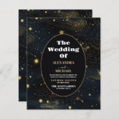 Budget Celestial Crescent Moon Gold Hochzeit (Vorne/Hinten)