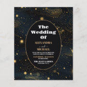 Budget Celestial Crescent Moon Gold Hochzeit (Vorderseite)