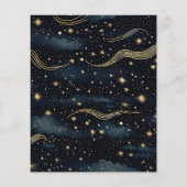 Budget Celestial Midnight Blue Stars Moon Wedding (Rückseite)
