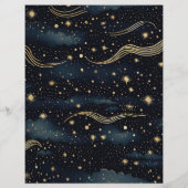 Budget Celestial Midnight Blue Stars Moon Wedding Flyer (Hinten)