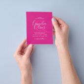 BUDGET CERISE PINK Moderne Core Wedding Flyer (Gruppe)