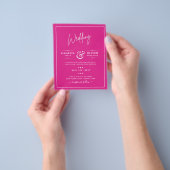 BUDGET CERISE PINK Moderne Core Wedding Flyer (Gruppe)