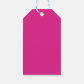 BUDGET CERISE PINK Moderne Core Wedding Geschenkanhänger (Rückseite)