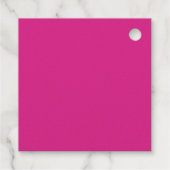 BUDGET CERISE PINK Moderne Core Wedding Geschenkanhänger (Rückseite)