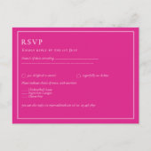 BUDGET CERISE PINK Moderne Core Wedding Postkarte (Vorderseite)