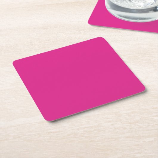 BUDGET CERISE PINK Moderne Core Wedding Rechteckiger Pappuntersetzer (angewinkelt)