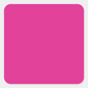 BUDGET CERISE PINK Moderne Kern-Hochzeit Quadratischer Aufkleber