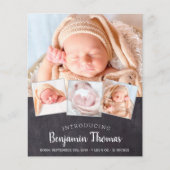 Budget Chalkboard Baby 4 Foto Geburtstag Vielen Da (Vorderseite)