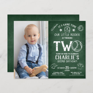 Budget Chalkboard Baseball Foto 2. Geburtstag