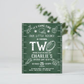 Budget Chalkboard Football Sports 2. Geburtstag (Stehend Vorderseite)