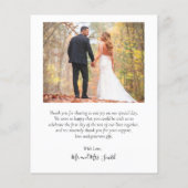 Budget Chalkboard Foto Collage Wedding Vielen Dank Flyer (Hinten)