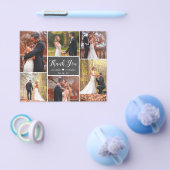 Budget Chalkboard Foto Collage Wedding Vielen Dank Flyer (Einzeln)