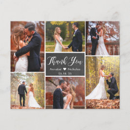 Budget Chalkboard Foto Collage Wedding Vielen Dank Flyer