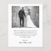 Budget Chalkboard Foto Collage Wedding Vielen Dank Flyer (Hinten)